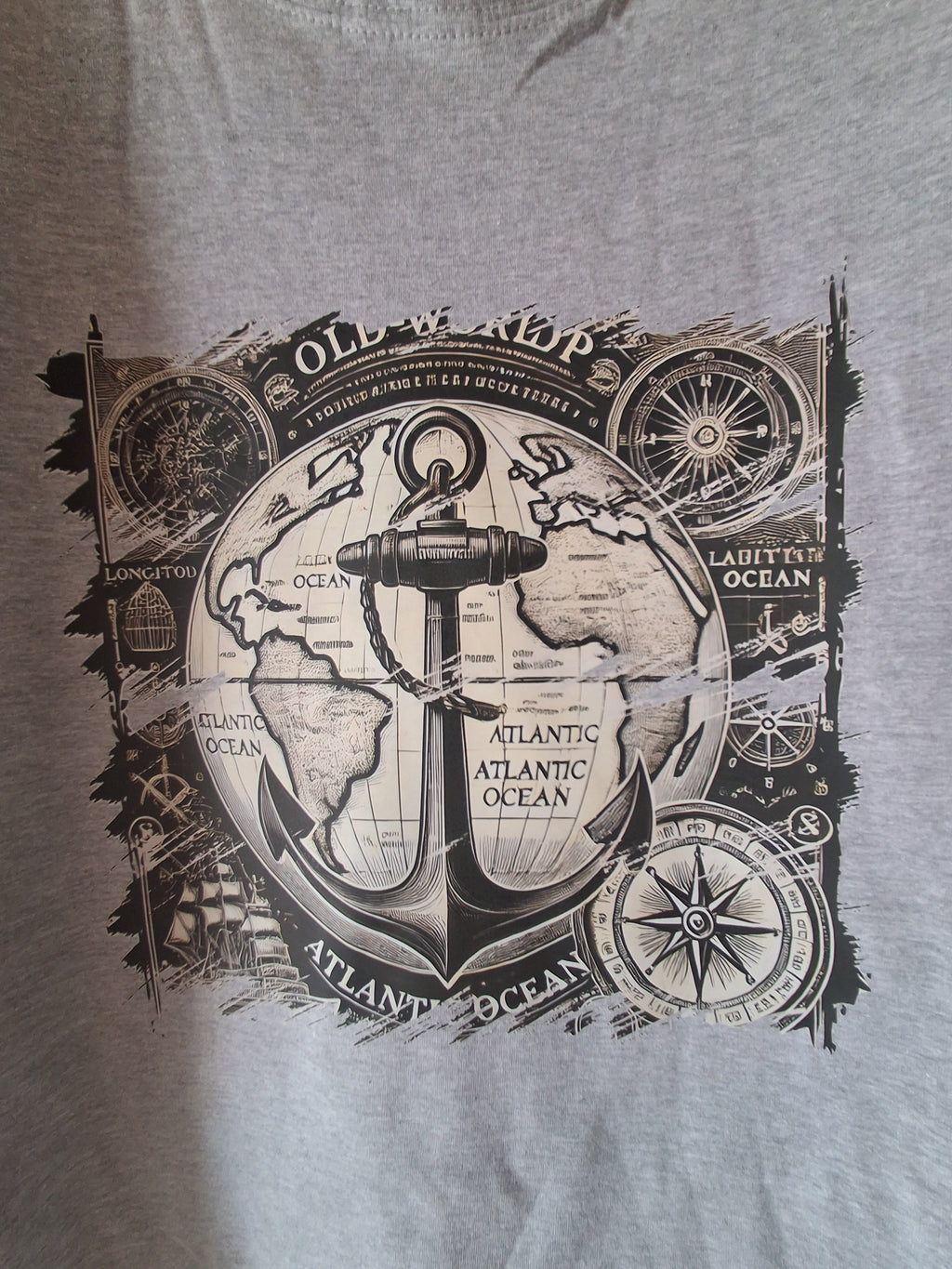 'The World is your Oyster' one off design XL cotton tshirt