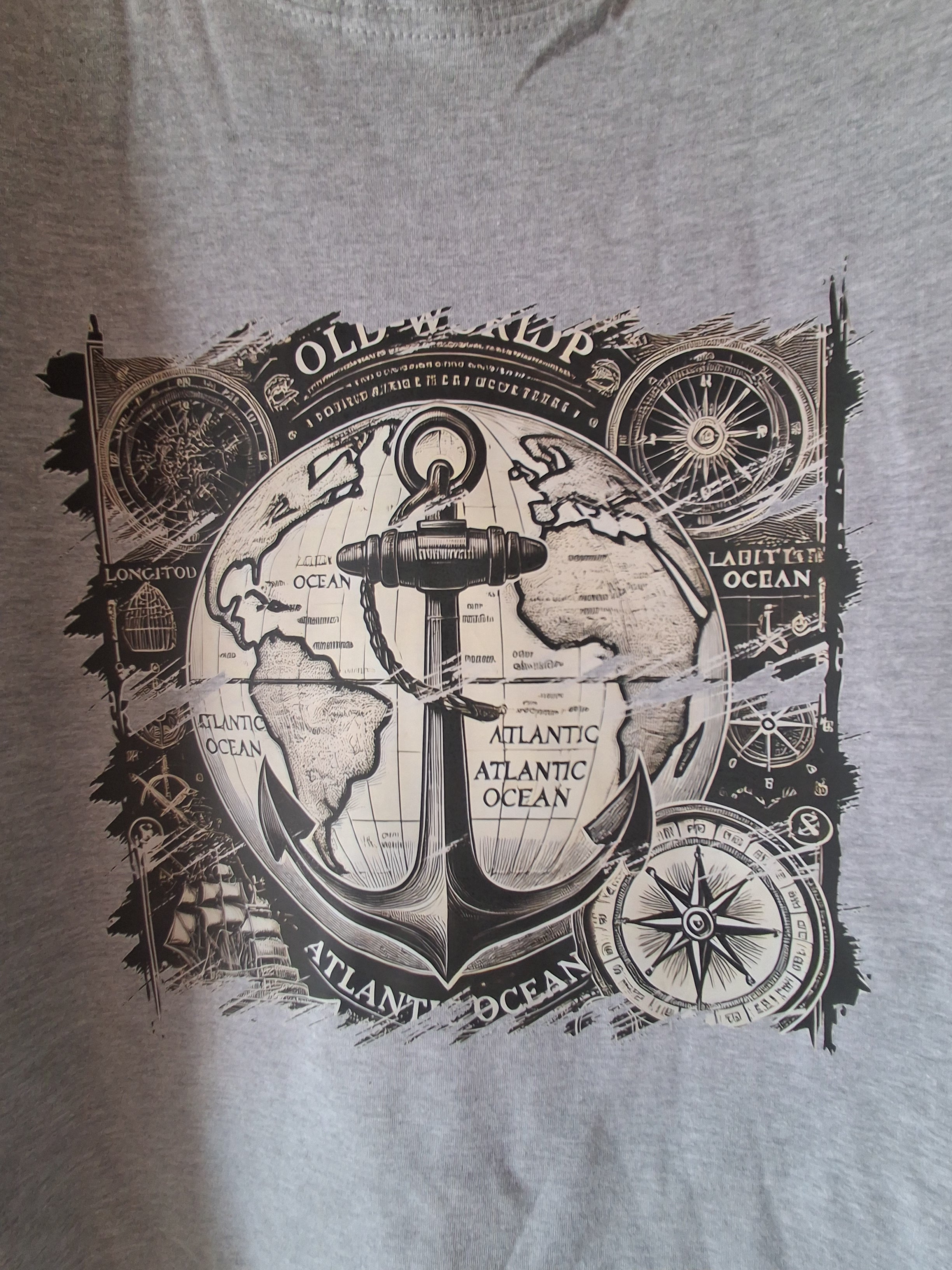 'The World is your Oyster' one off design XL cotton tshirt