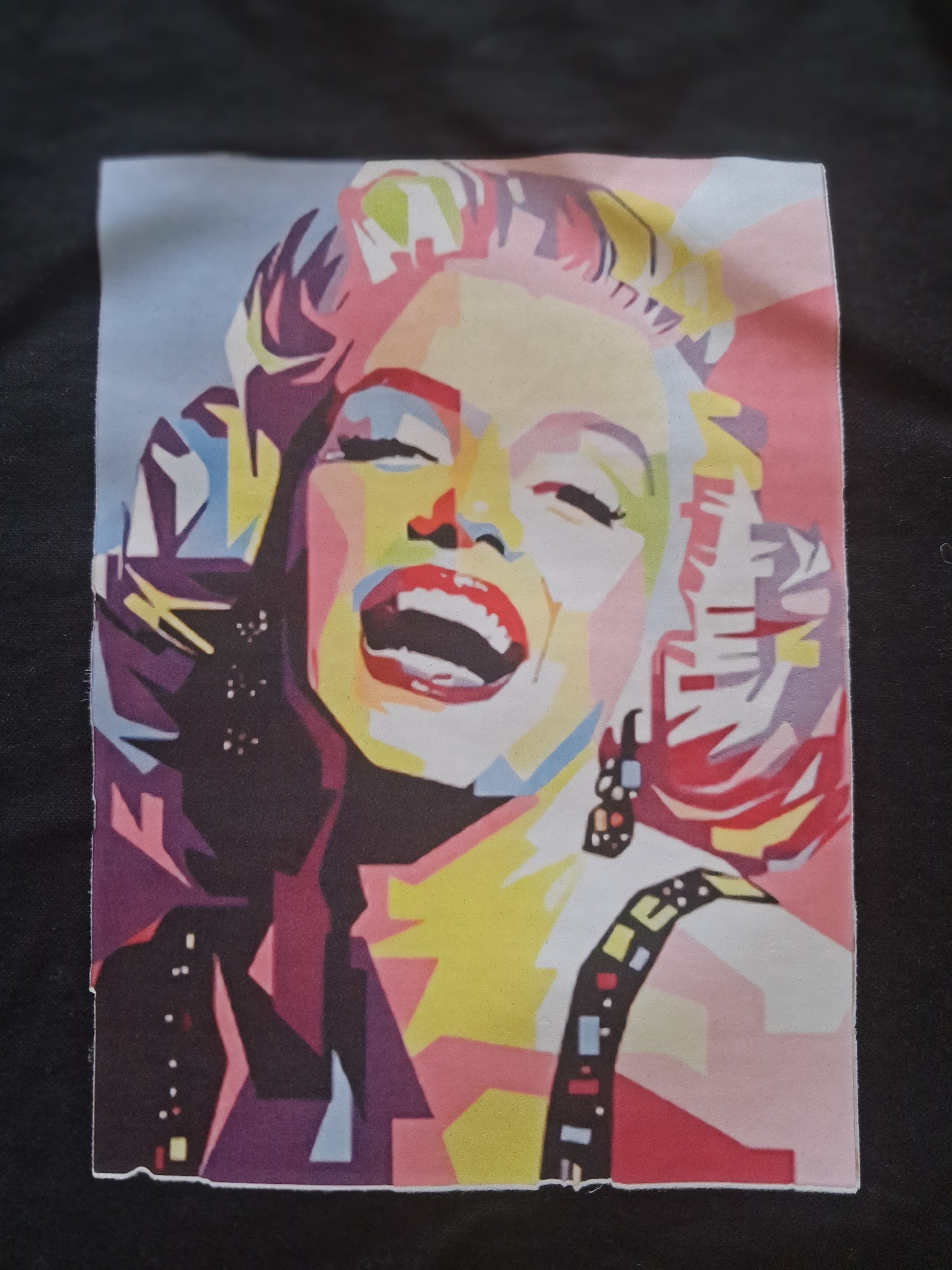 'Norma Jean' boho black cotton tote bag