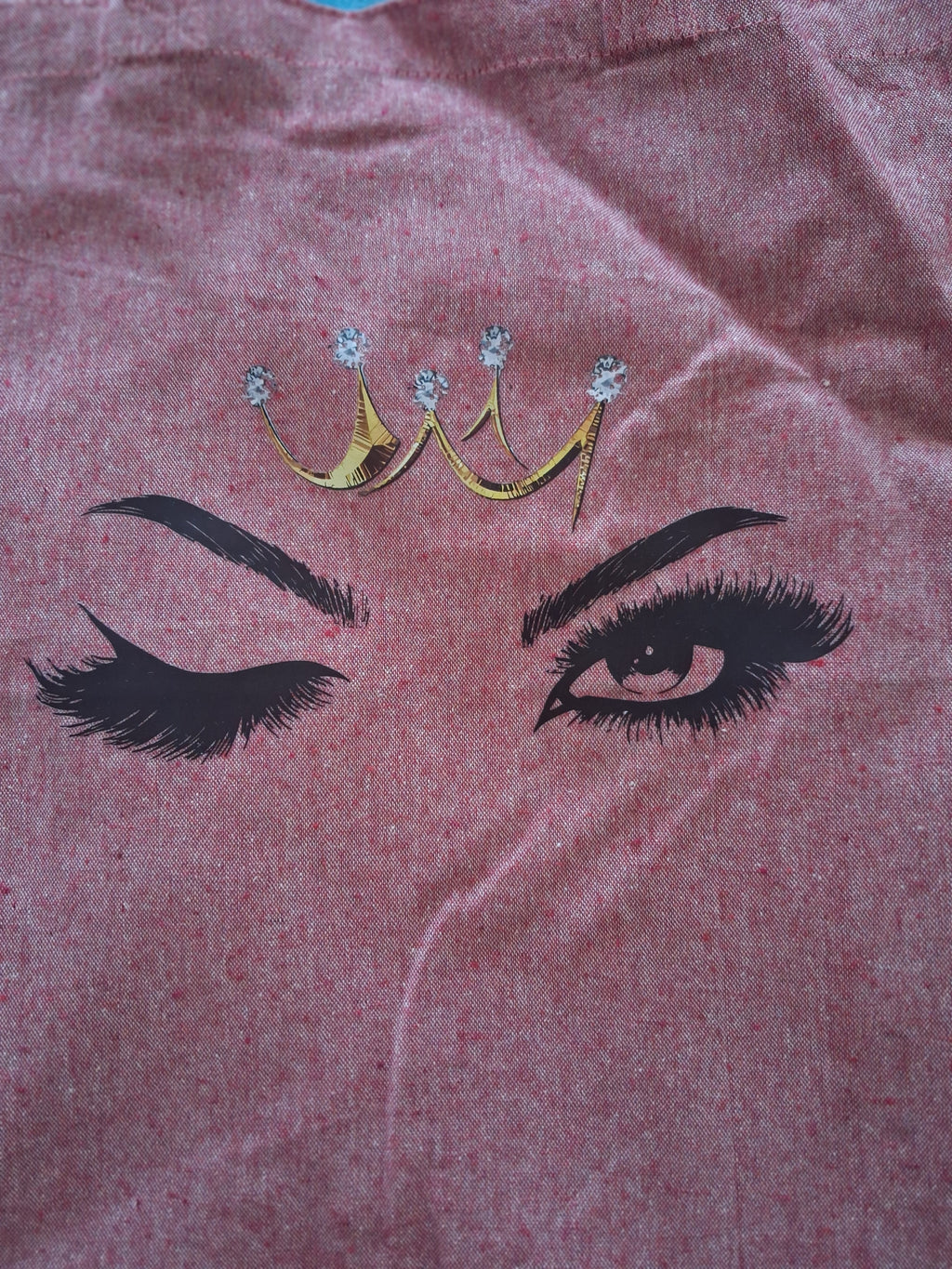 'Princess' boho design pink cotton tote bag