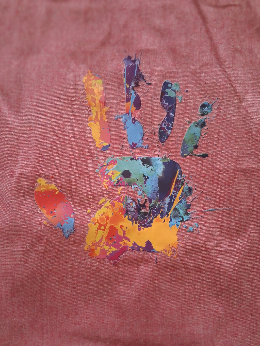 'Stop!' One-Off Design Pink Cotton Tote Bag