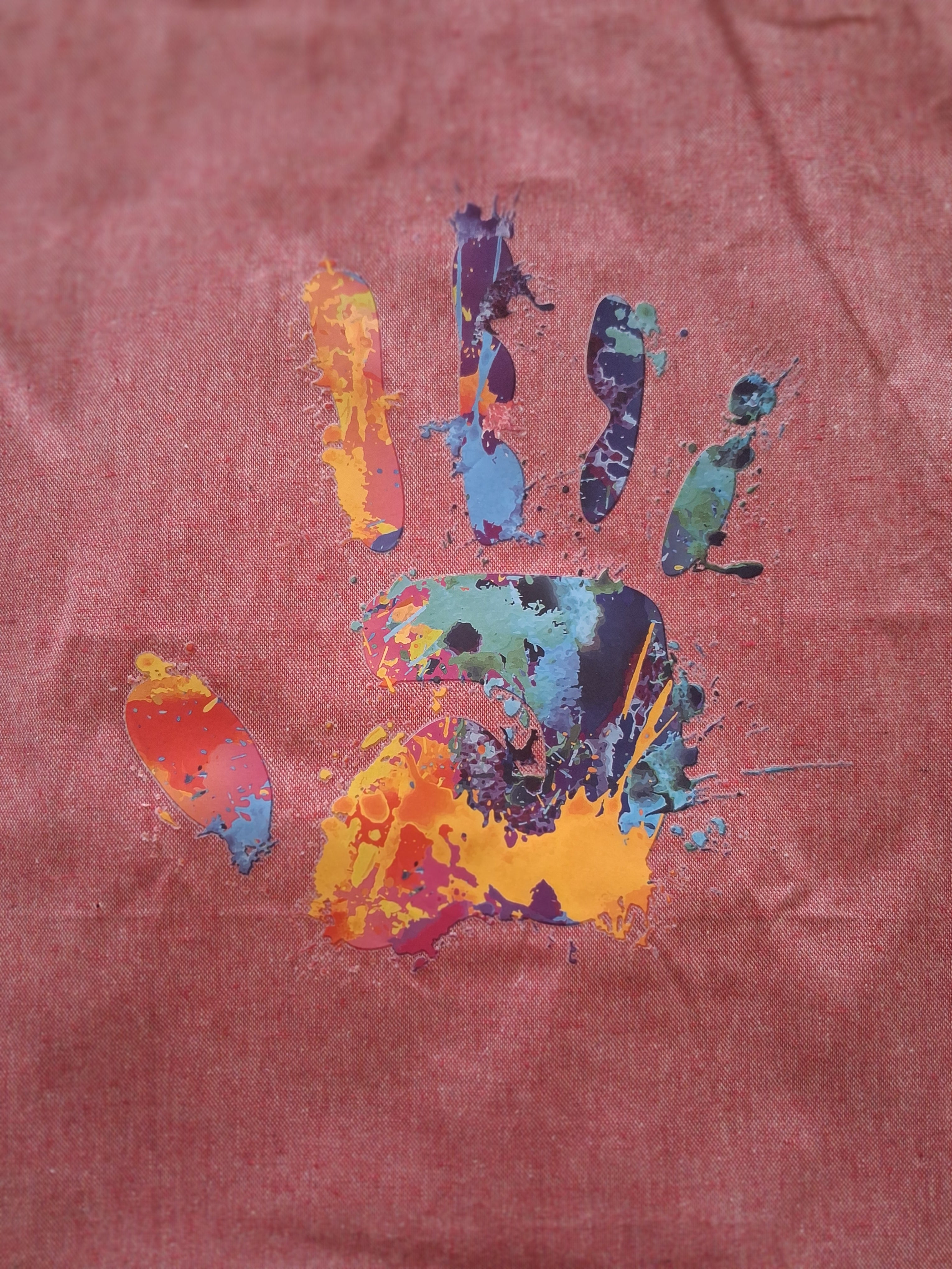 'Stop!' One-Off Design Pink Cotton Tote Bag