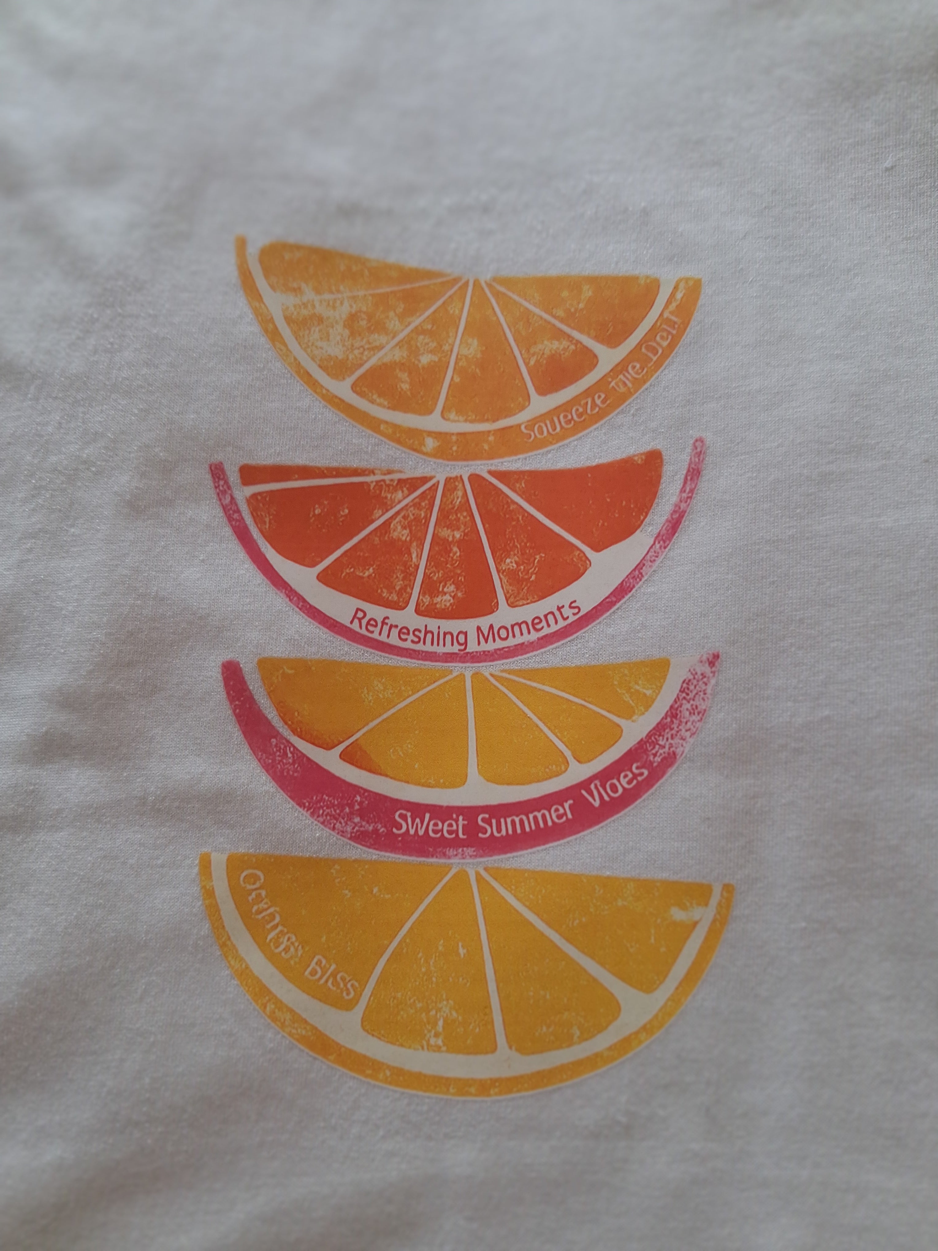 'Juicy Fruit' cream vest top size S