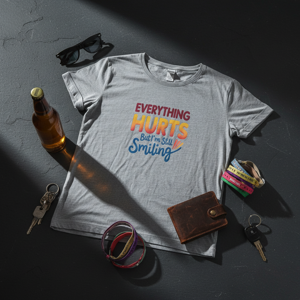 Everything Hurts Masculine Flat-lay