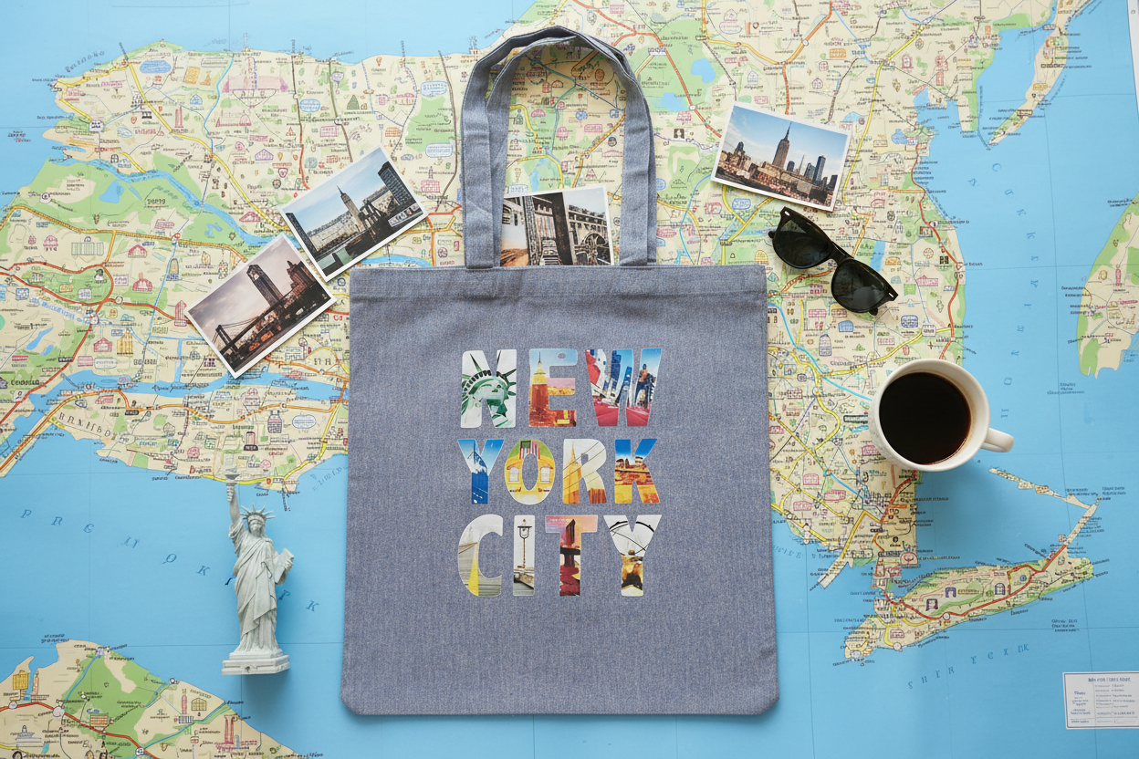 New York City Tote Bag - Flat Lay