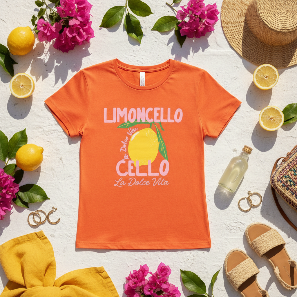 Limoncello Tee Flat Lay