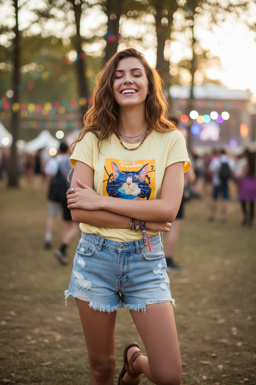 Music is Freedom T-shirt Lifestyle Photo