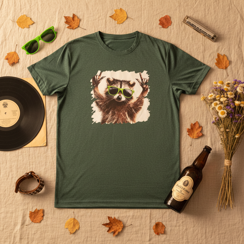 Rockin' Raccoon Flat Lay