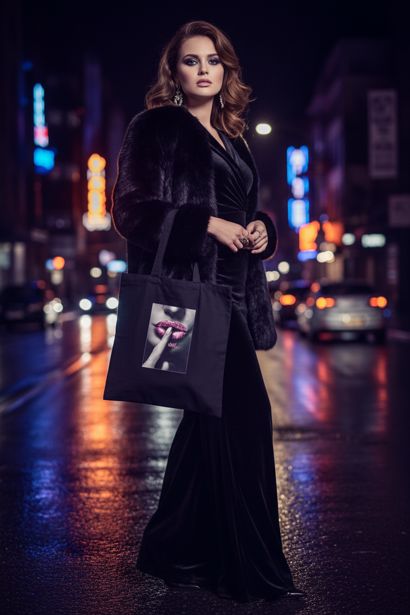 Shhh Tote Bag Night Out Glam