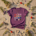 Summer of Hearts Tee Flat Lay