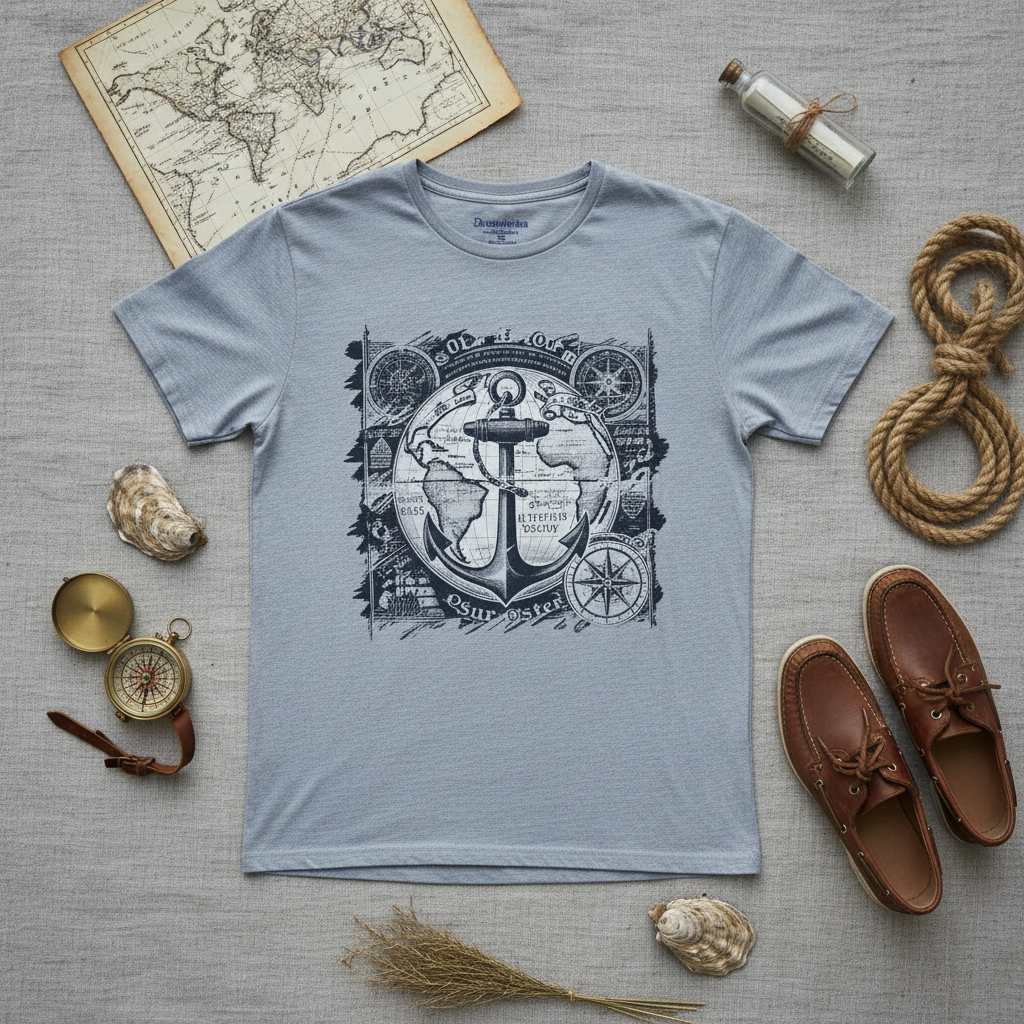 The World is Your Oyster Tee Flat Lay